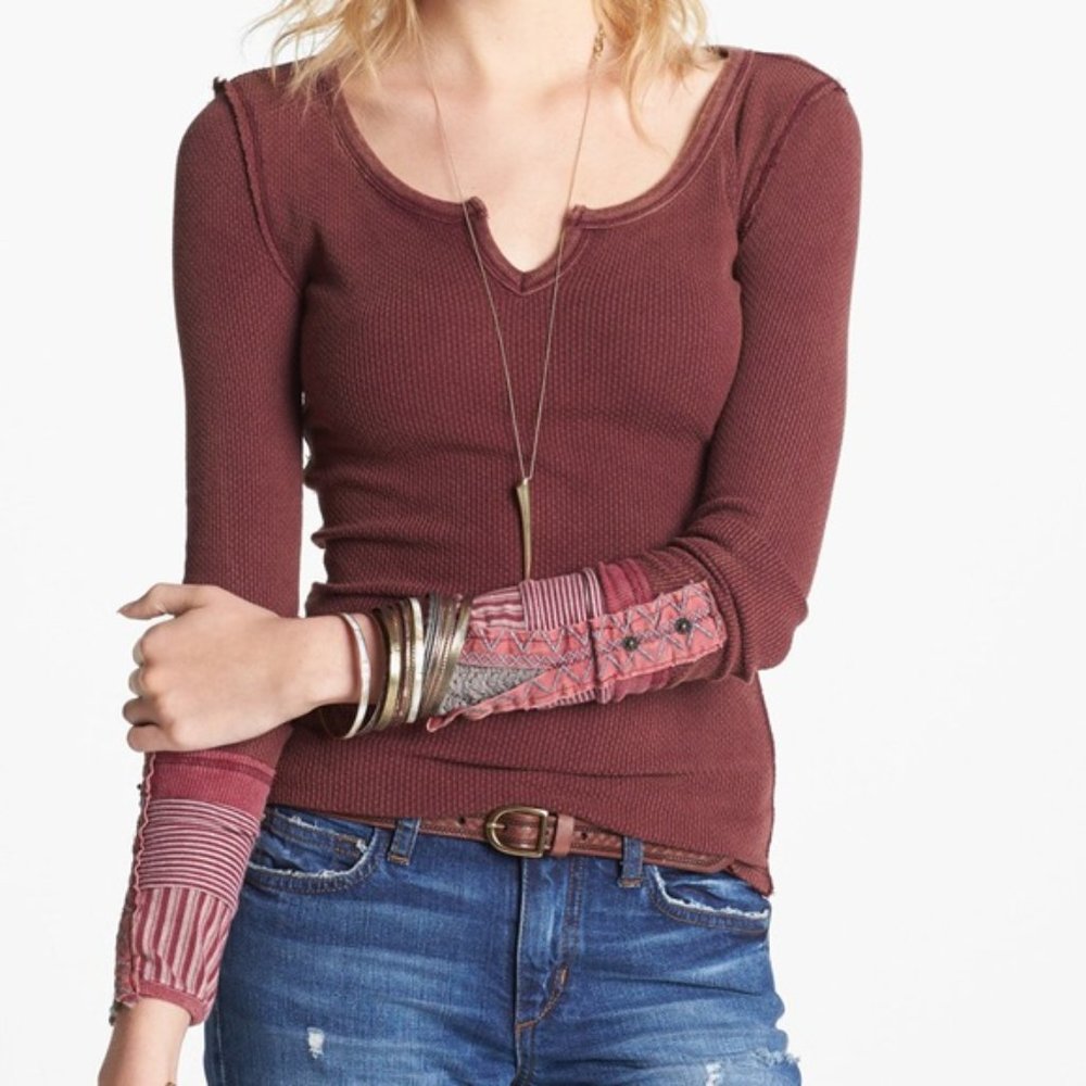 Free people Kyoto cuff thermal in mulberry